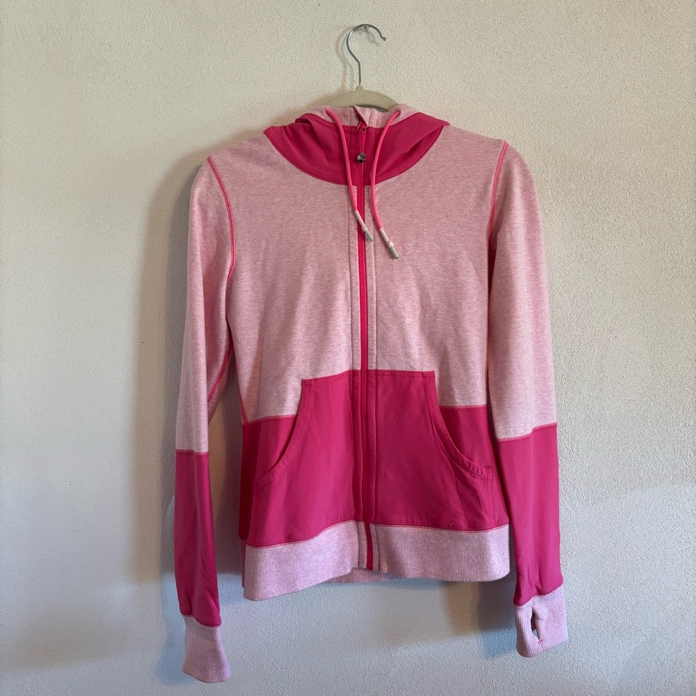 Lululemon Voyage Hoodie Raspberry Glow Pink Full Zip Size 6